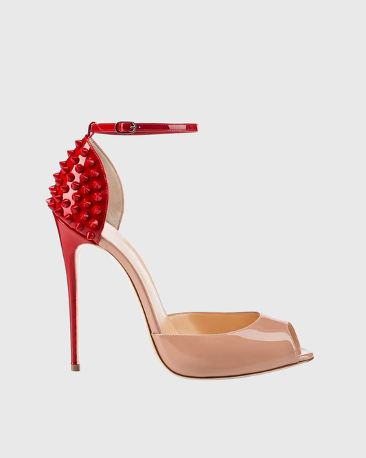 Stacey Fish Mouth Rivet Strap Sandals