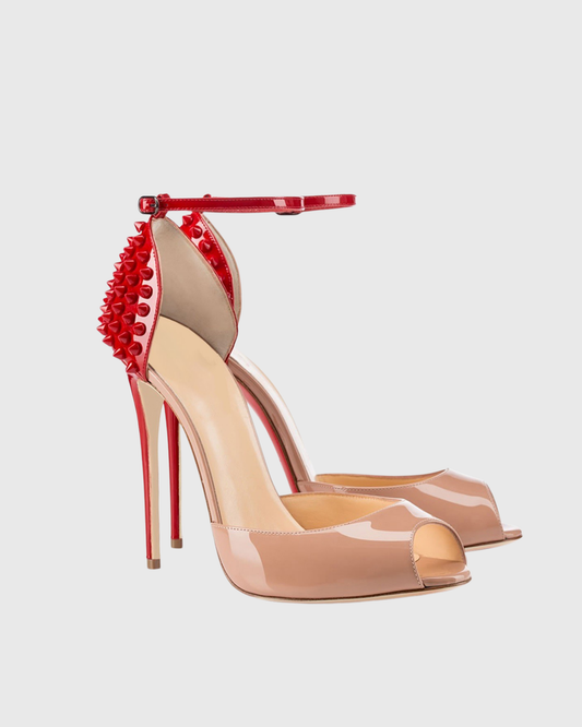 Stacey Fish Mouth Rivet Strap Sandals
