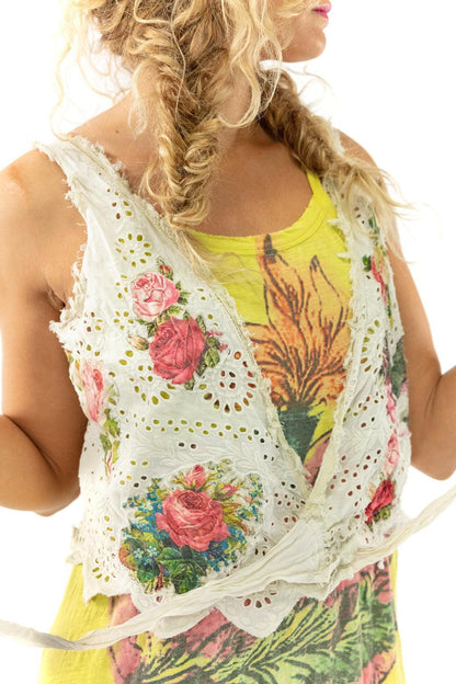 Eyelet Appliqué Faustine Wrap Tank