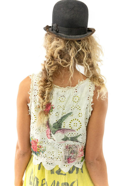 Eyelet Appliqué Faustine Wrap Tank