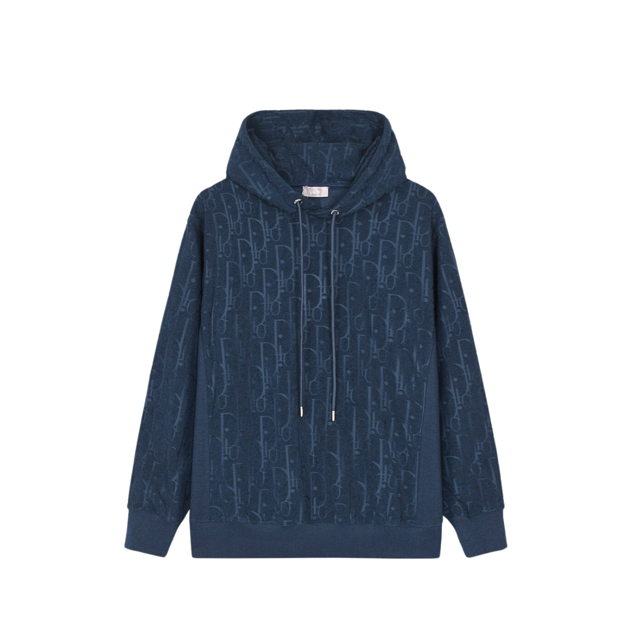 DIOR OBLIQUE RELAXED FIT HOODED SWEATSHIRT NAVY BLUE 113J631A0684 C540