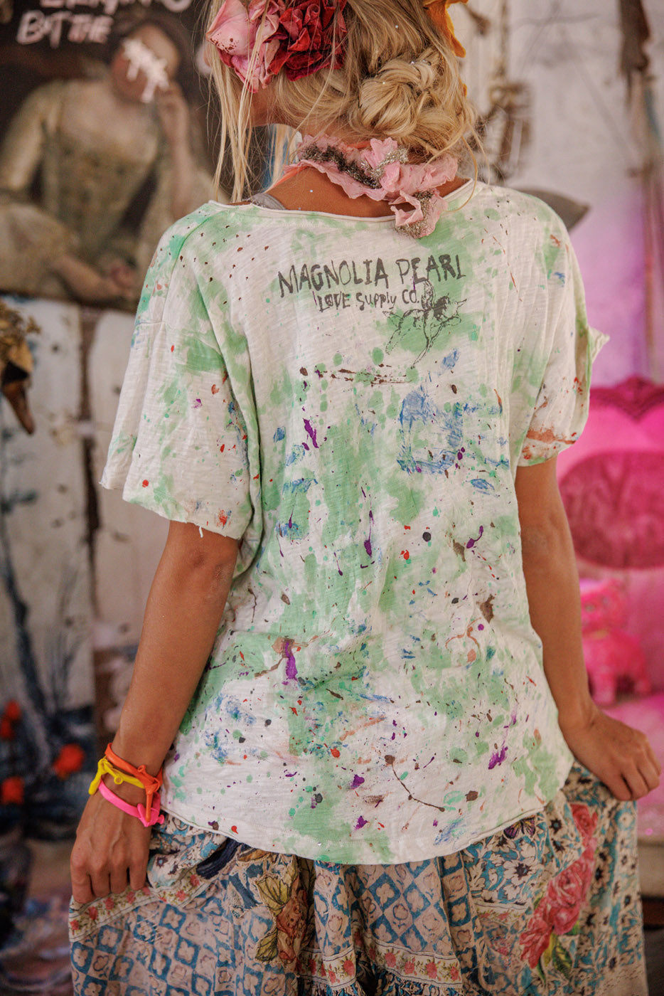 Floral Songbird Art Class Tee