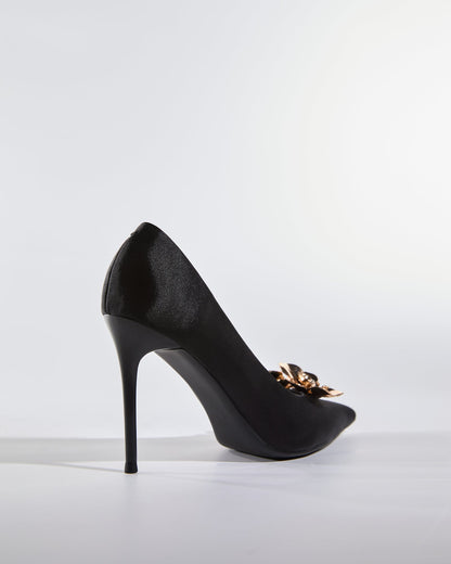 Vail Plated Gold Flower Pumps