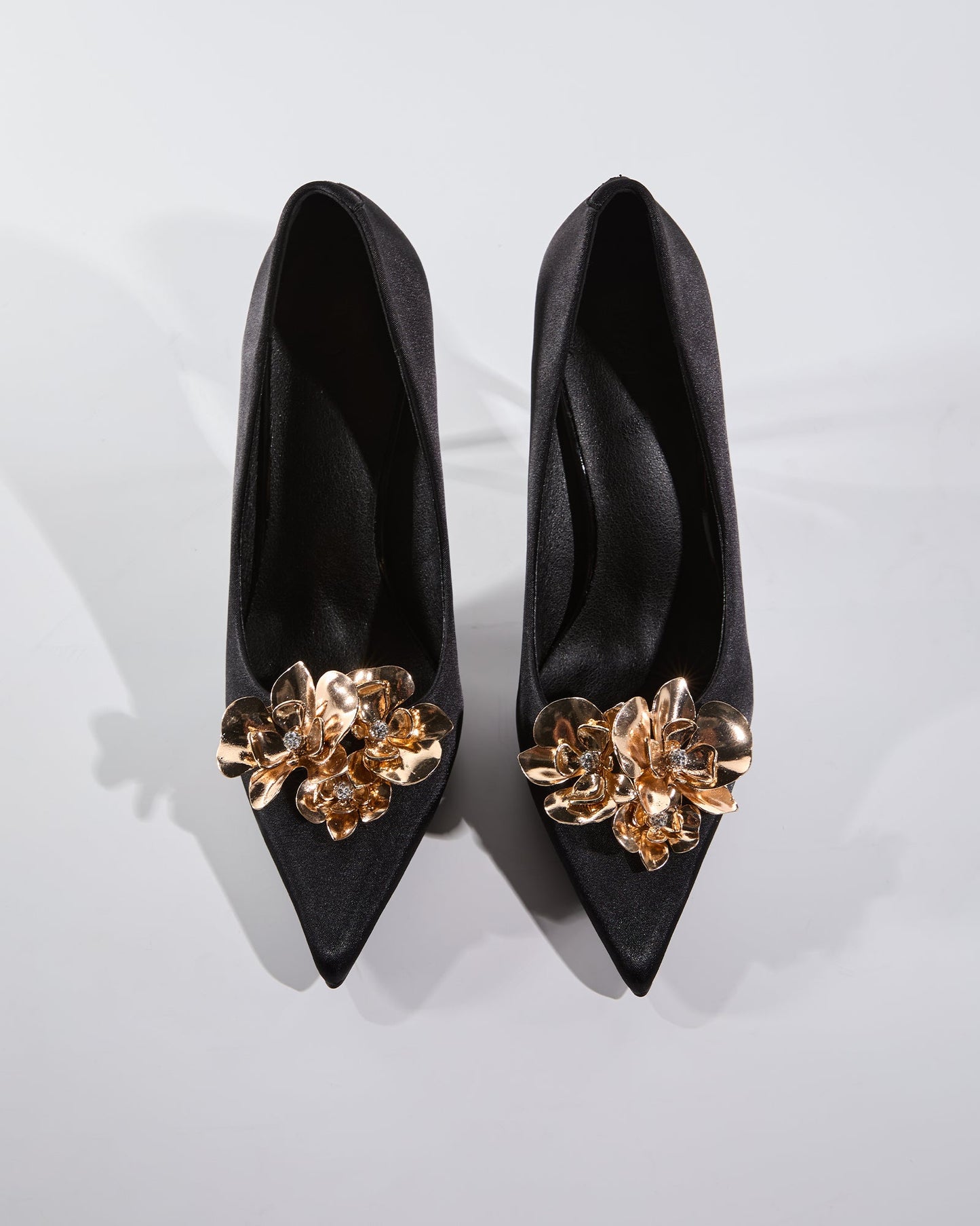 Vail Plated Gold Flower Pumps