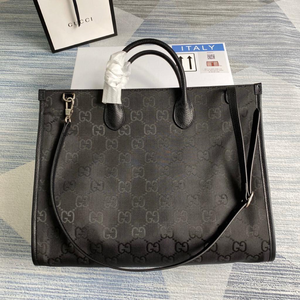 gg Off The Grid Tote Bag Black gg Nylon For Women  17in/43cm gg 630353 H9HAN 1000