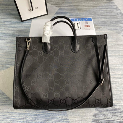gg Off The Grid Tote Bag Black gg Nylon For Women  17in/43cm gg 630353 H9HAN 1000