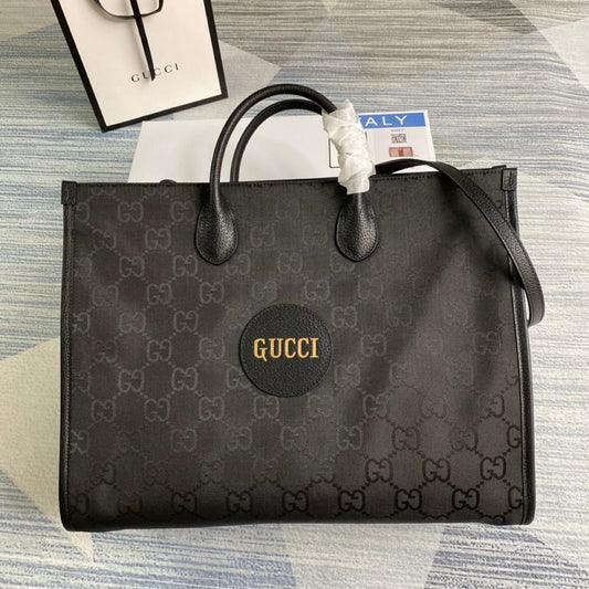 gg Off The Grid Tote Bag Black gg Nylon For Women  17in/43cm gg 630353 H9HAN 1000