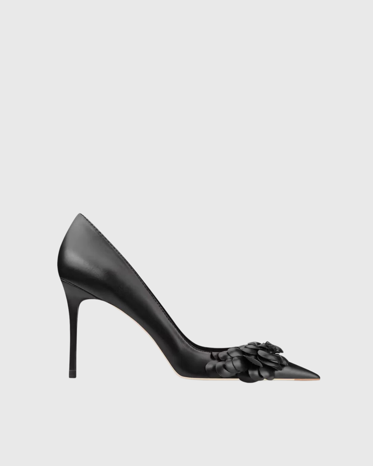Yasmin All Black Flower Pumps