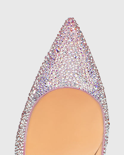 Yenge Rhinestone Embellished Pumps In Pink