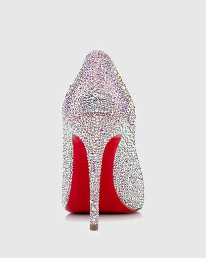 Yenge Rhinestone Embellished Pumps In Pink