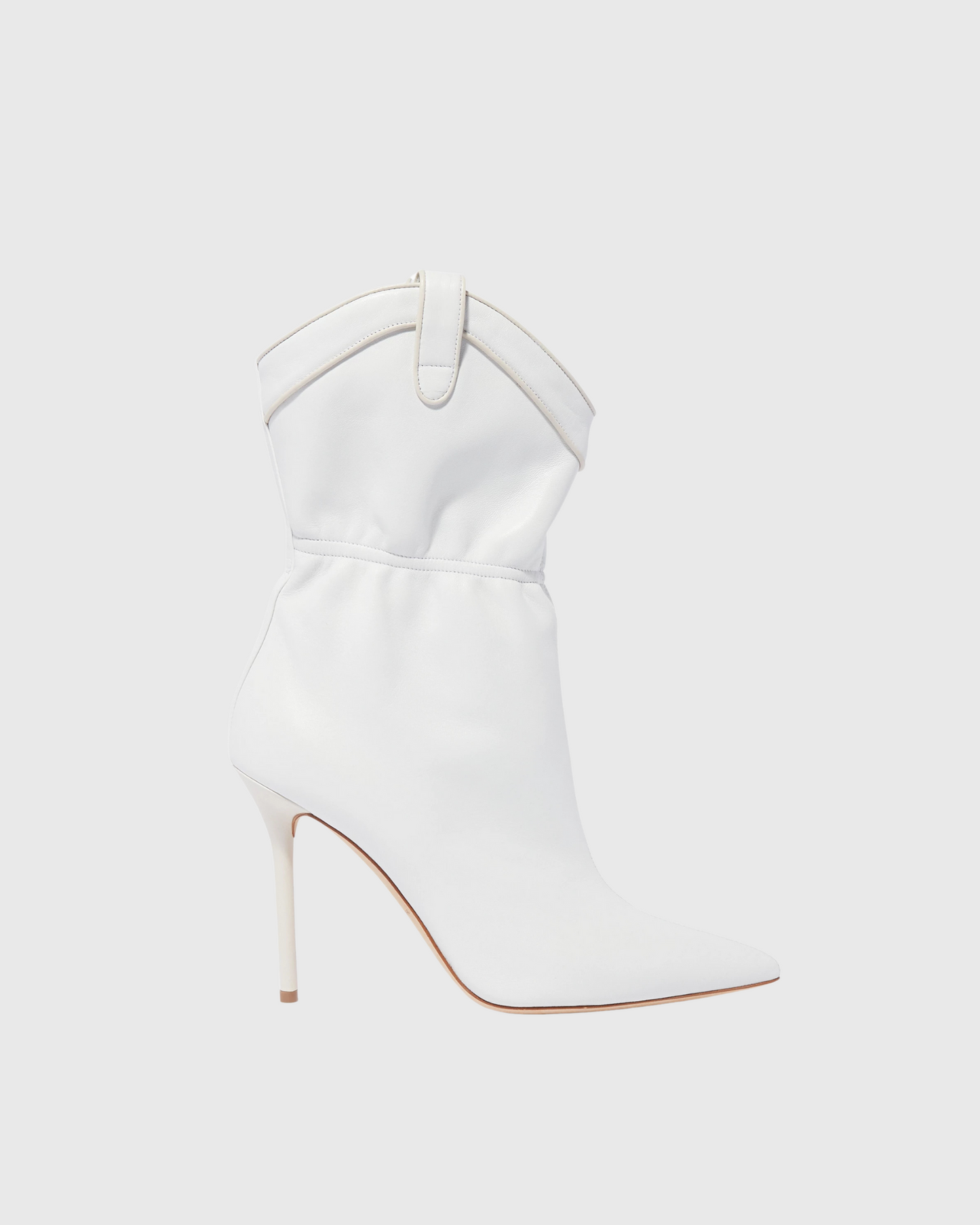 Zayd Leather Cowbot Boots In White