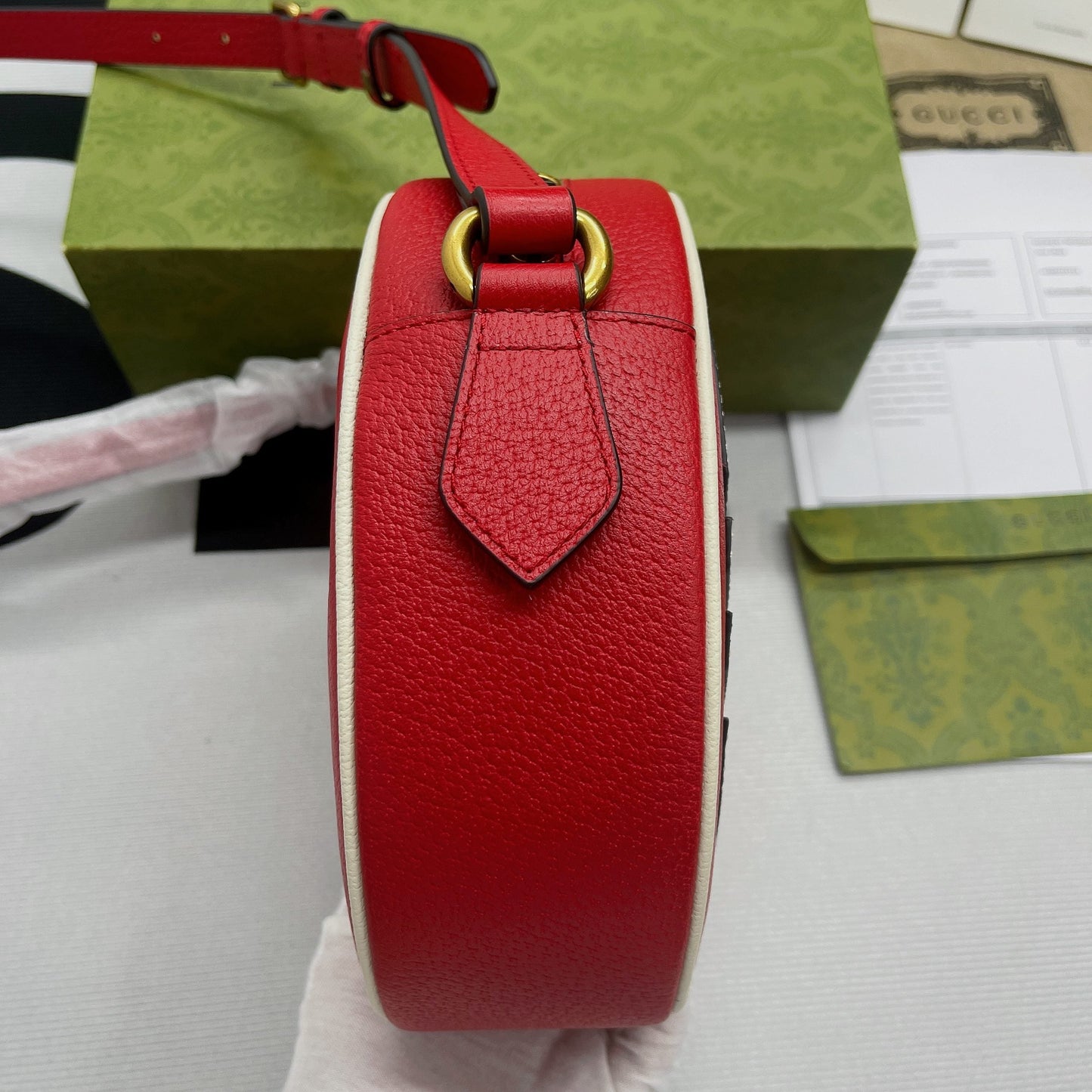 gg x Adidas Ophidia Shoulder Bag Red For Women, Women&#8217;s Bags 8.6in/22cm gg 702626 DJ24T 6484