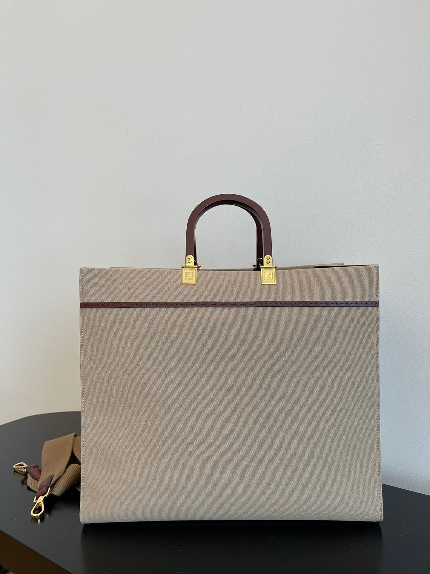 FI Sunshine Large Tote Bag Beige For Women, Handbags, Shoulder Bags 15.7in/40cm FF 8BH372