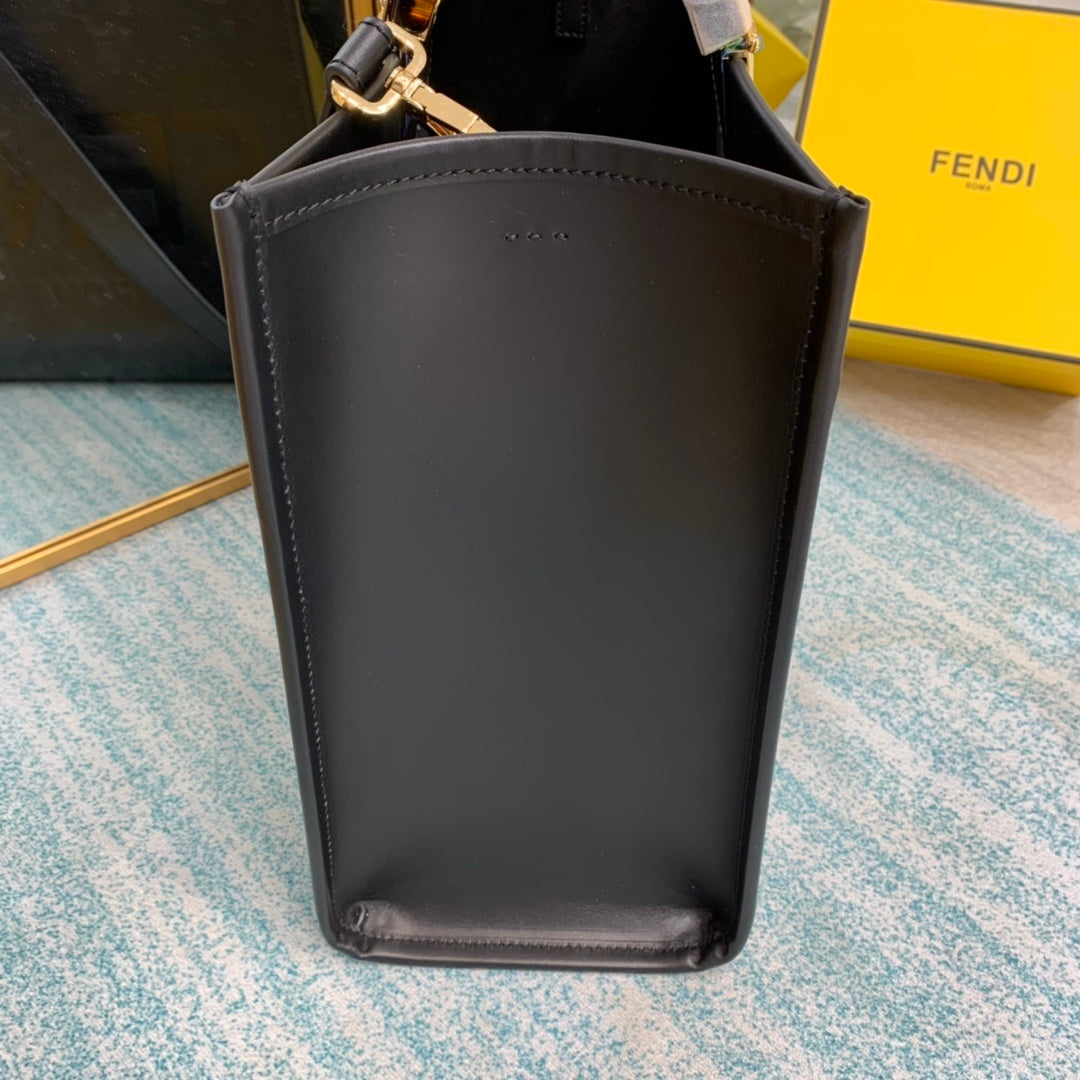 FI Sunshine Medium Black For Women, Handbags, Shoulder And Crossbody Bags 13.7in/35cm FF 8BH386ABVLF0KUR