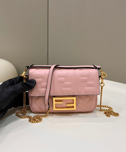 FI Baguette Pink For Women, Handbags, Shoulder And Crossbody Bags 7.5in/19cm FF 8BS017