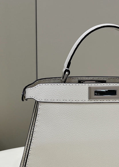 FI Peekaboo ISeeU Medium White For Women, Handbags, Shoulder Bags 13.1in/33.5cm FF