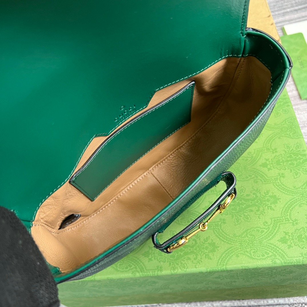 gg Horsebit 1955 Lizard Mini Bag Green For Women, Women&#8217;s Bags 8in/20cm gg‎ ‎675801 LUZ0G 3154