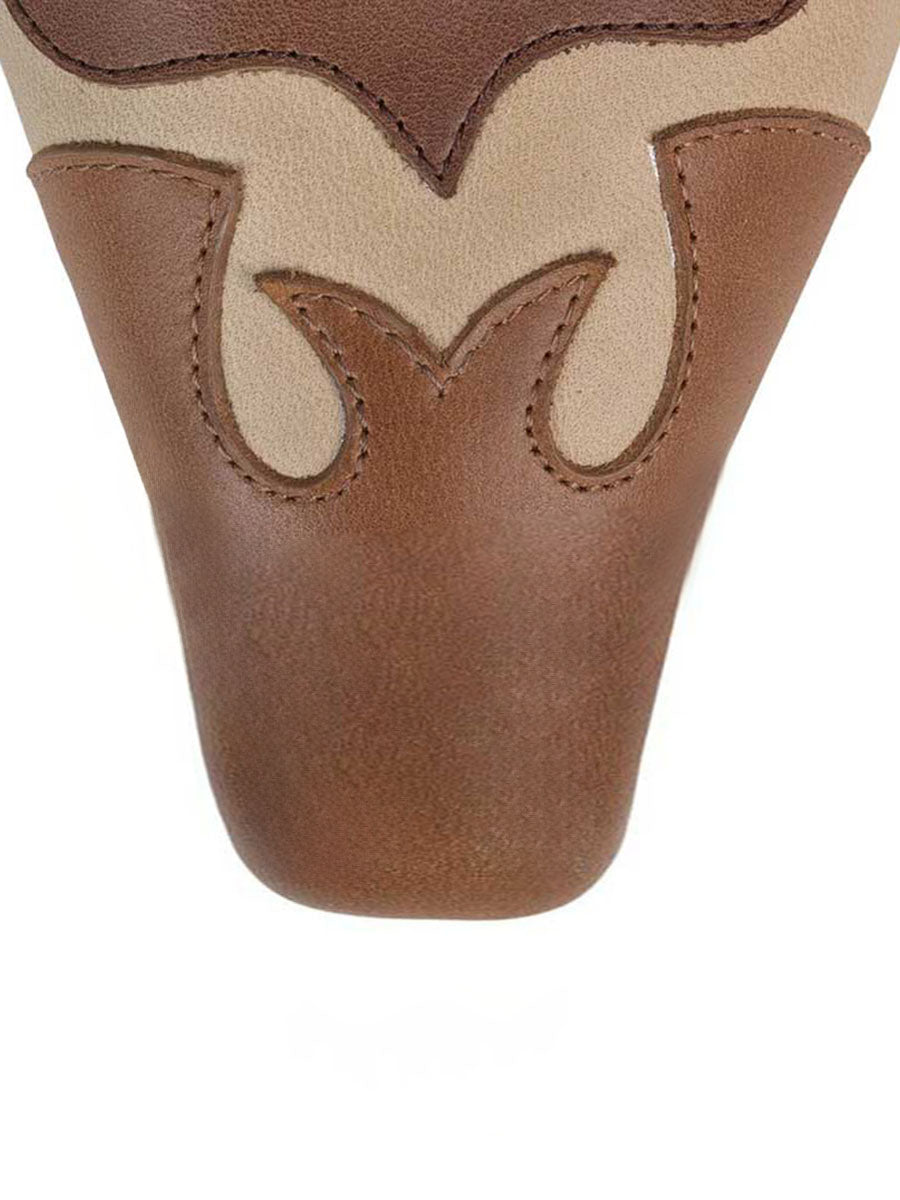 Fashion Brown Square Toe Patchwork Kitten Heel Mules for Women