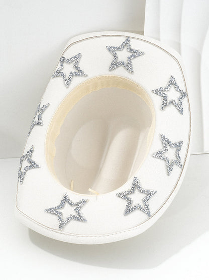 Fashion Retro Diamond Star Western Cowboy Hat
