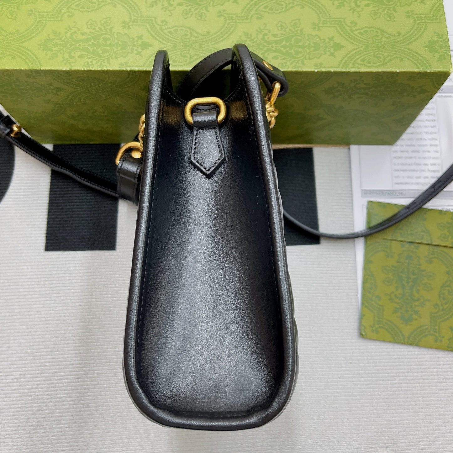 gg Marmont Matelasse Mini Bag Black For Women, Women&#8217;s Bags 7.5in/19cm gg ‎696123 DTDHT 1000