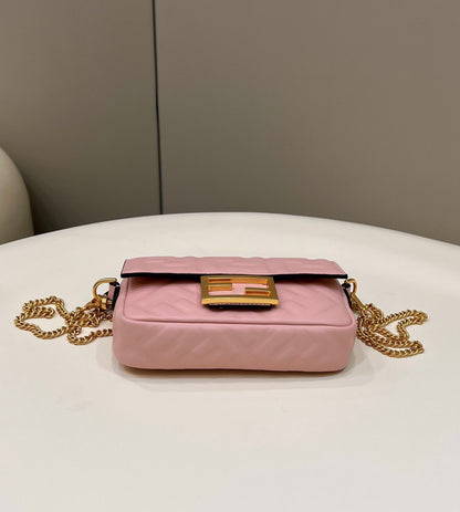 FI Baguette Pink For Women, Handbags, Shoulder And Crossbody Bags 7.5in/19cm FF 8BS017