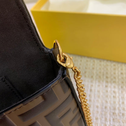 FI Wallet On Chain With Pouches Brown For Women, Handbags, Shoulder And Crossbody Bags 8.4in/21.5cm FF 8BS032AAFMF13VK