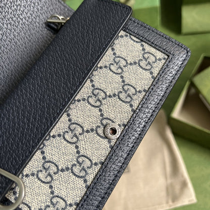 Dionysus gg Super Mini Bag Beige And Blue gg Supreme Canvas For Women 6.5in/17cm 476432