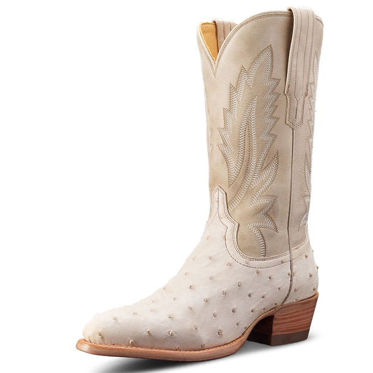 Almond Toe Block Heel Mid-Calf Embroidered Cowboy Boots for Women
