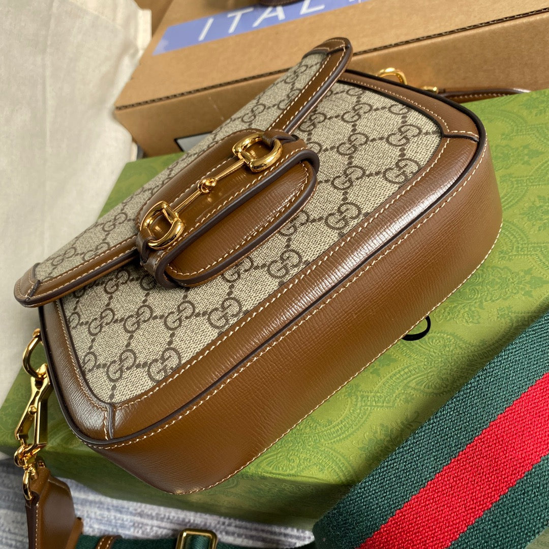 gg Horsebit 1955 gg Mini Bag Beige For Women, Women&#8217;s Bags 8in/21cm gg