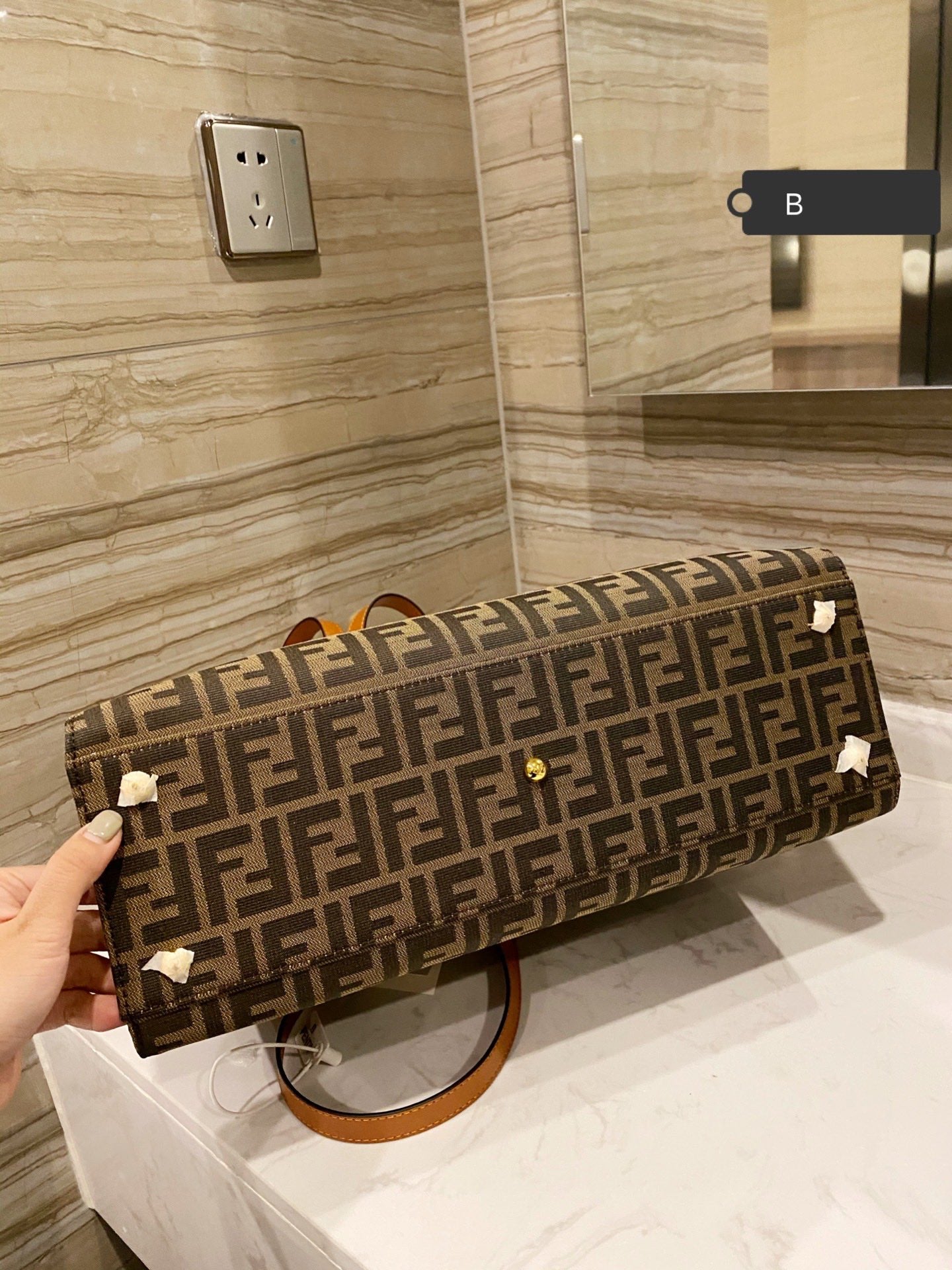 Fendi Peekaboo X-Tote Green Canvas