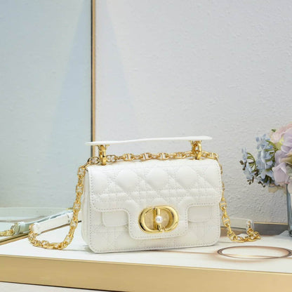 DIOR JOLIE SMALL TOP HANDLE BAG WHITE 19CM  M9271UBHI M030