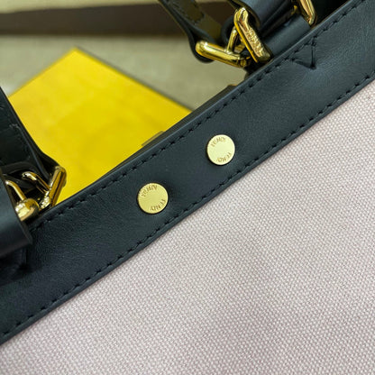 FI Peekaboo X-tote Bag Pink Canvas For Women, Handbags, Shoulder Bags 16.1in/41cm FF 8BH374