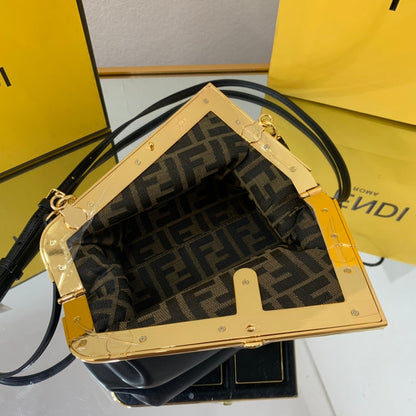 FI First Small Black For Women, HandBags, Shoulder And Crossbody Bags 10.2in/26cm FF 8BP129ABVEF0KUR