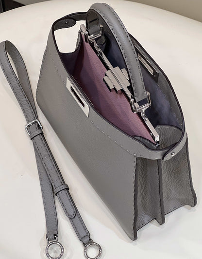 FI Peekaboo ISeeU Medium Gray For Women, Handbags, Shoulder Bags 13.1in/33.5cm FF