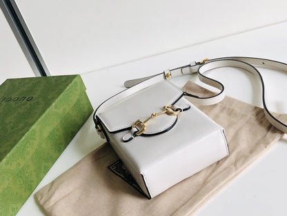 gg Horsebit 1955 Mini Bag For Women White 6.7in/17cm ‎625615