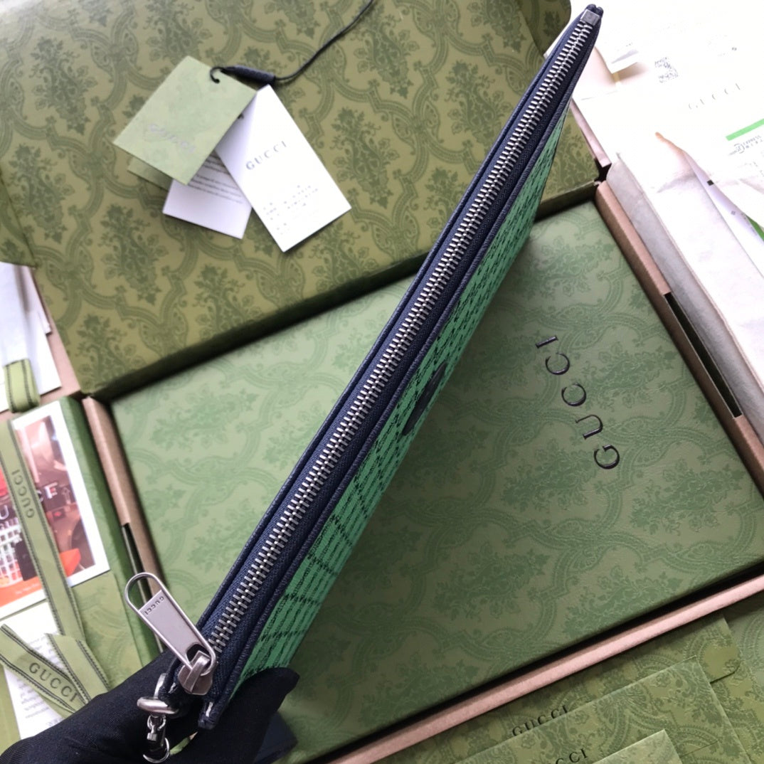 gg Beauty Case With Interlocking G Green And Blue gg Canvas For Women 12in/30cm gg