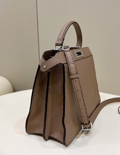 FI Peekaboo ISeeU Medium Brown For Women, Handbags, Shoulder Bags 13.1in/33.5cm FF