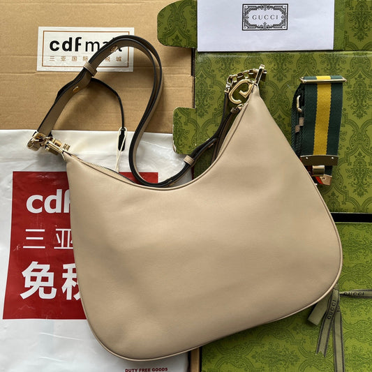gg Atache Large Shoulder Bag Beige For Women, Women&#8217;s Bags 13.8in/35cm gg ‎‎