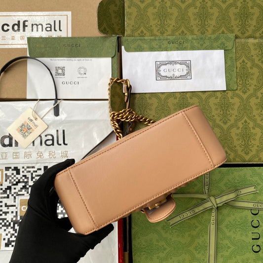 gg Marmont Mini Top Handle Bag Beige For Women, Women&#8217;s Bags 8.3in/21cm gg