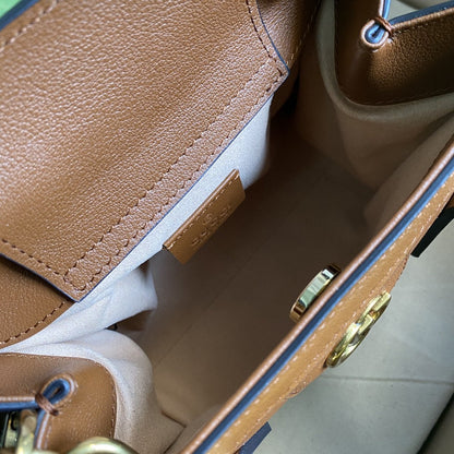 gg Diana Mini Tote Bag Brown For Women  8in/20cm gg 702732 U3ZDT 2185