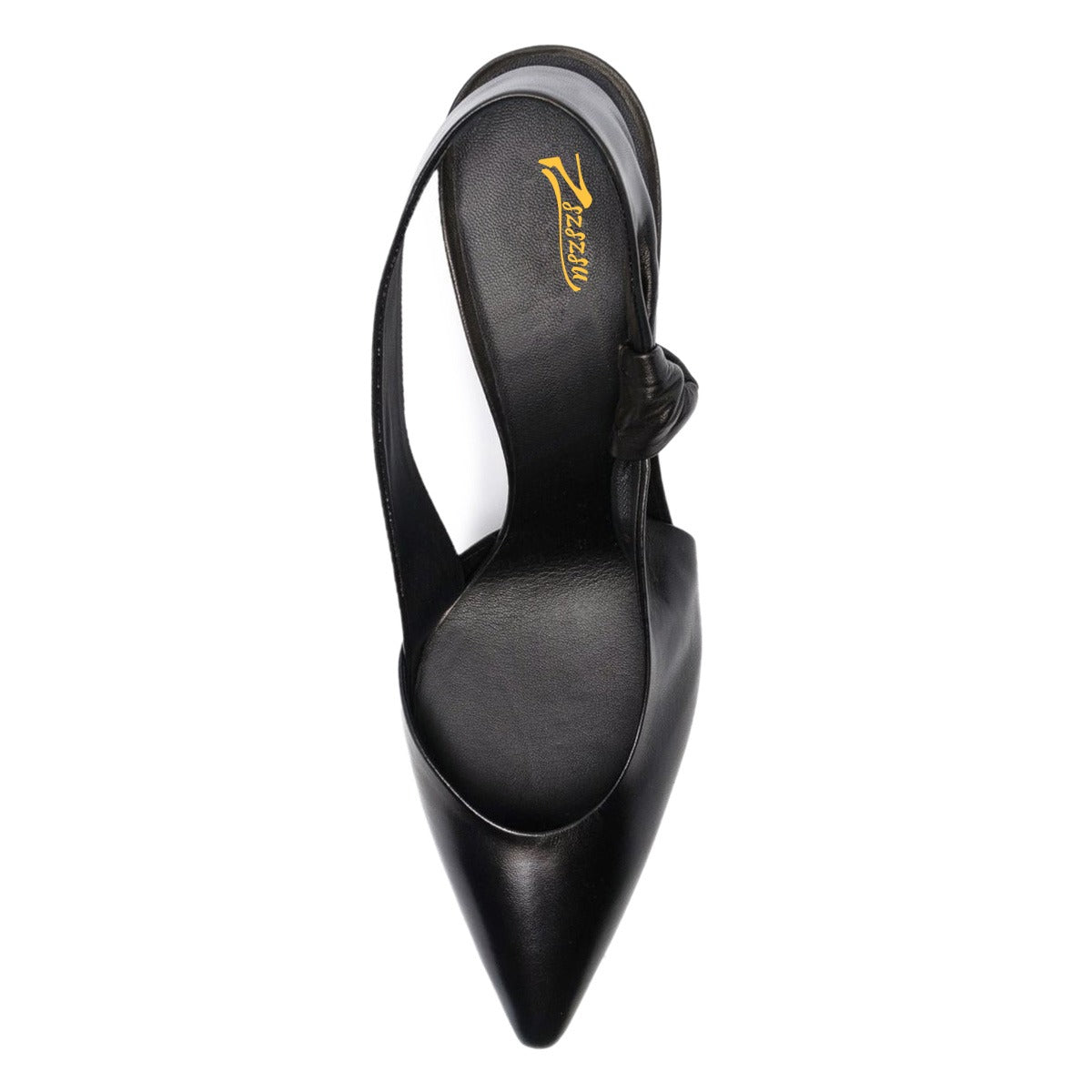 Elegant Pointed Toe Slip On Slingback Pumps Women's Black Heels