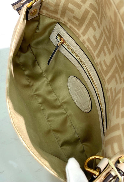FI Baguette 1997 Wool Bag Beige For Women, Handbags, Shoulder Bags 10.6in/27cm FF 8BR792