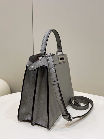 FI Peekaboo ISeeU Medium Gray For Women, Handbags, Shoulder Bags 13.1in/33.5cm FF