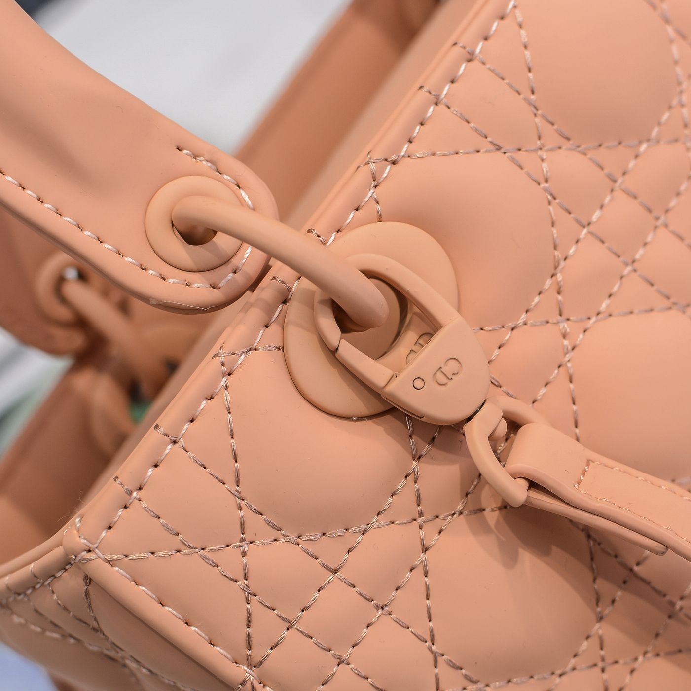 Dior Medium Dior Bag Blush Ultramatte Cannage Calfskin Women