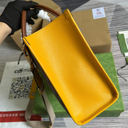 gg Love Parade gg Tote Bag Yellow For Women, Women&#8217;s Bags 12.2in/31cm gg
