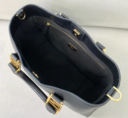 FI Small FF Tote Shoulder Black Bag For Woman 30cm/12in
