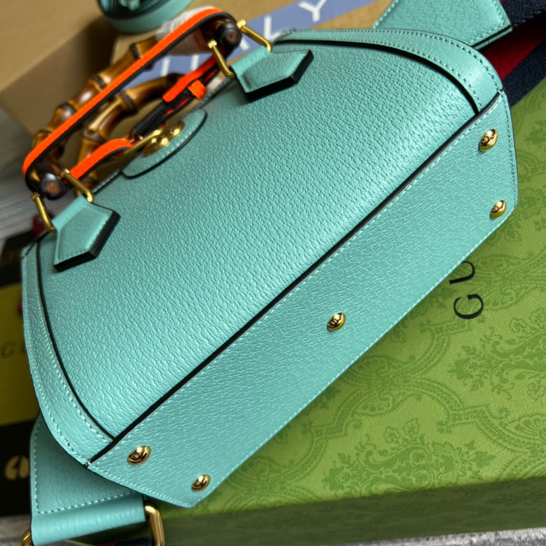 gg Diana Mini Tote Bag Light Blue For Women, Women&#8217;s Bags 7.9in/20cm gg ‎702732 U3ZDT 4377