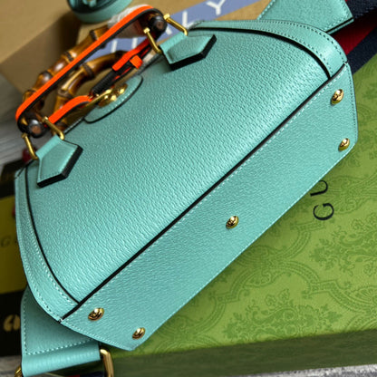 gg Diana Mini Tote Bag Light Blue For Women, Women&#8217;s Bags 7.9in/20cm gg ‎702732 U3ZDT 4377