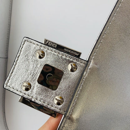 FENDI Baguette metallic shoulder bag