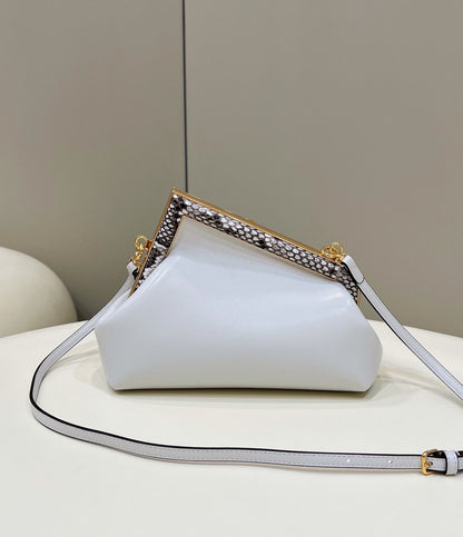 FI First Small White For Women, HandBags, Shoulder And Crossbody Bags 10.2in/26cm FF 8BP129